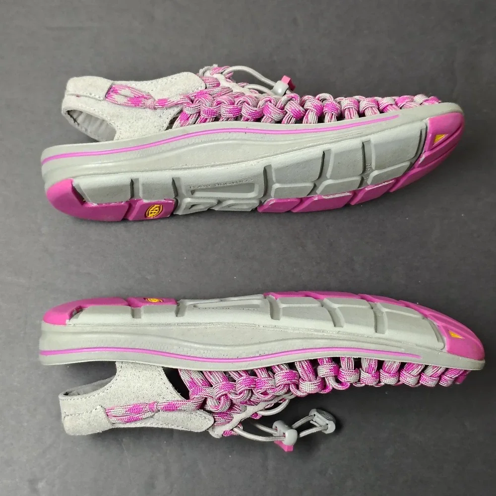 Keen Sandals Womens 7.5 Gray Pink Uneek Cord Outdoor Hiking Water Shoes